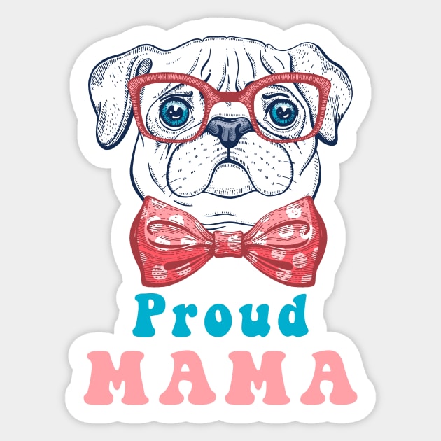 Groovy French bulldog mama - The nerdy French bulldog lover shirt Sticker by Novelty-art